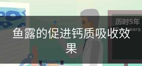 鱼露的促进钙质吸收效果(鱼露的促进钙质吸收效果是什么)